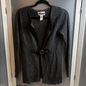 Susan Bristol merino wool blend sweater S gray